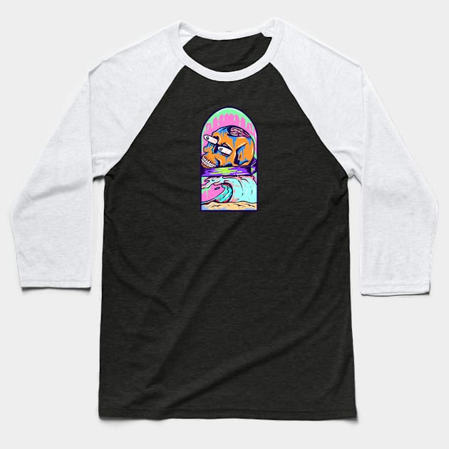 DEAD SURFING Baseball T-Shirt by Apxwr